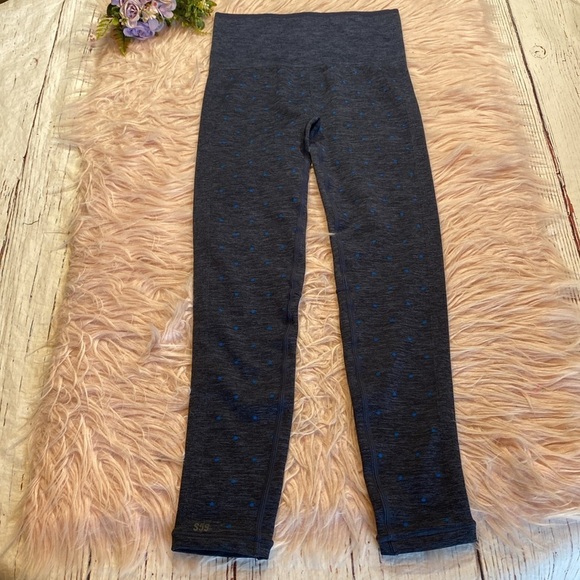 Splits59 Mika Polka Dot Blue High Rise Seamless Leggings sz S/M - Picture 10 of 11